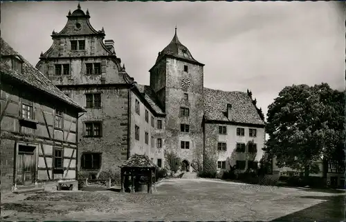 Ansichtskarte Schlitz Vorderburg mit altem Ziehbrunnen 1955