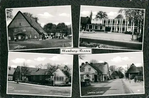 Rissen-Hamburg Partie am Vosshagen, Ortsamt, Gemeindehaus, Wedeler Landstr. 1964