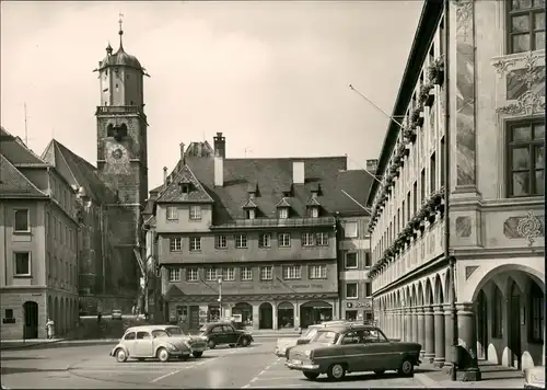 Ansichtskarte Memmingen Marktplatz VW Käfer Beetle 1962