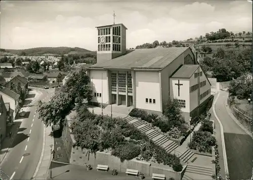 Ansichtskarte Lautzkirchen-Blieskastel Straße Mauritiuskirche 1969