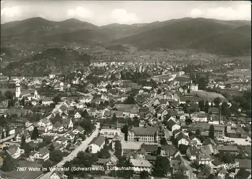 Ansichtskarte Wehr (Baden) Luftbild 1971