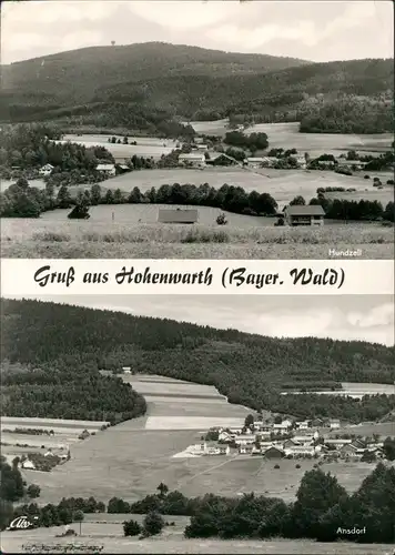 Ansichtskarte Hohenwarth (Landkreis Cham) 2 Bild: Hundzell und Arnsdorf 1973