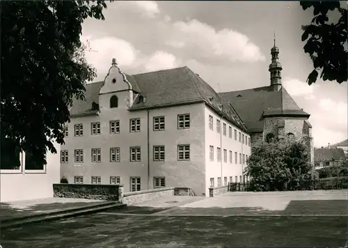 Münstereifel Strassen Partie am St. Michael-Gymnasium Jesuitenkirche 1960