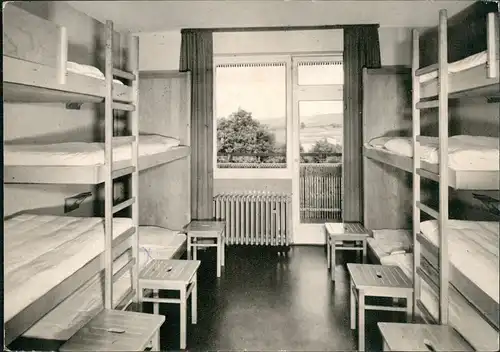 Höchstenbach Schullandheim, Westerwald, Zimmer Innenansicht 1970