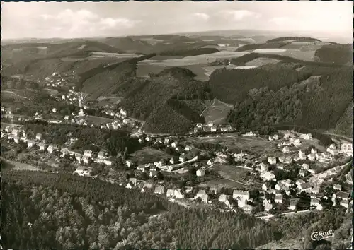 Ansichtskarte Werdohl Luftbild Werdohl Ortsteil EVEKING vom Flugzeug aus 1961