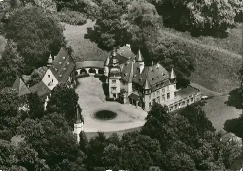 Ansichtskarte Bassenheim Luftbild Burg Bassenheim vom Flugzeug aus 1970
