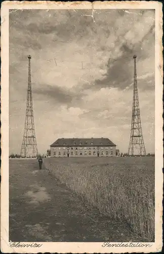 Postcard Gleiwitz Gliwice Sendestation 1932