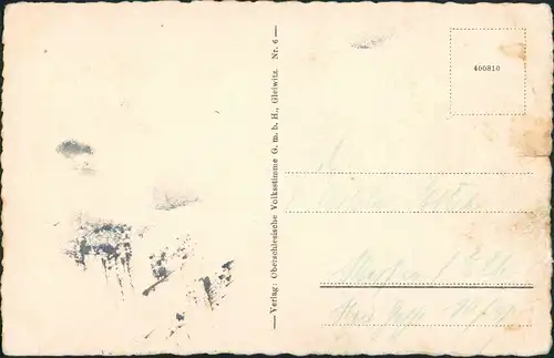 Postcard Gleiwitz Gliwice Sendestation 1932