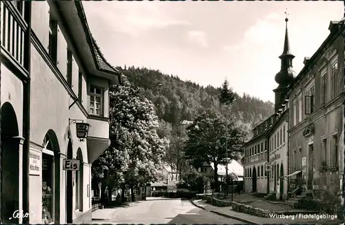 Ansichtskarte Wirsberg (Oberfranken) Straßenpartie - Eisdiele 1963