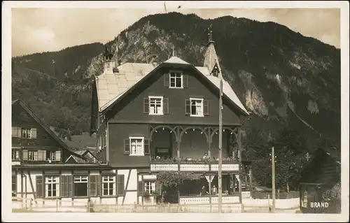 Ansichtskarte Brand bei Blundenz (Vorarlberg) Partie am Gasthof 1929