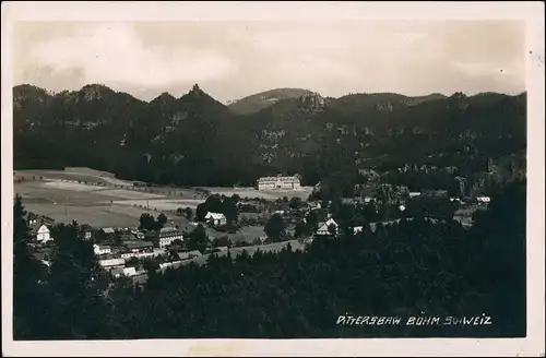 Postcard Dittersbach (Böhm. Schweiz) Jetřichovice Blick auf Stadt 1931