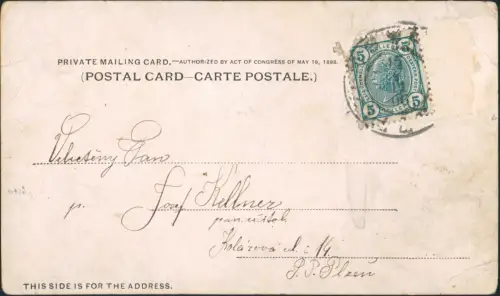 Chicago   Blue Island Avenue (Tschechien Beschreibung) Vintage Postcard 
1904