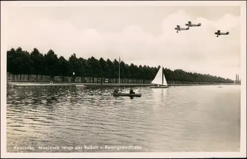 Döhren-Wülfel-Hannover Maschsee v. Benningsen Straße Flugzeuge 1932
