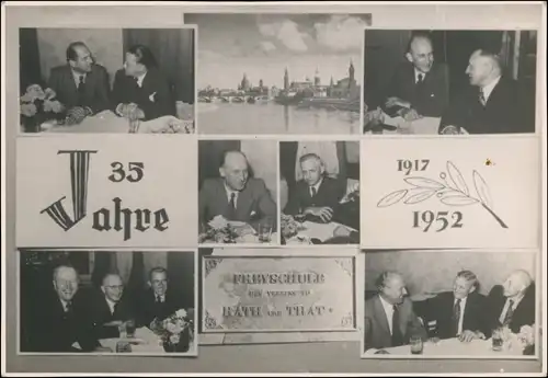 Ansichtskarte Dresden 35 Jahre Freyschule Verein Rath und That 1957