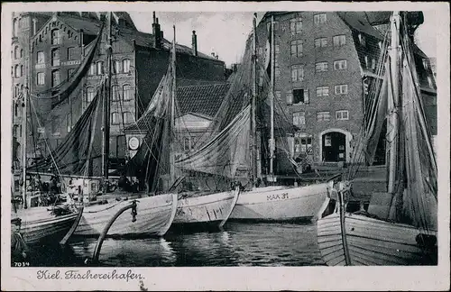 Ansichtskarte Kiel Fischereihafen 1941