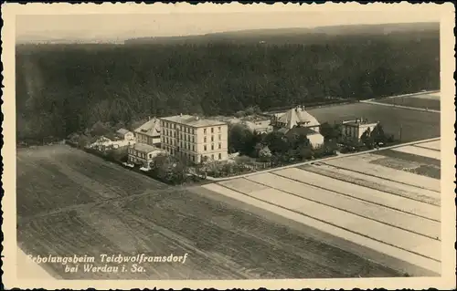 Ansichtskarte Teichwolframsdorf Luftbild Erholungsheim 1935