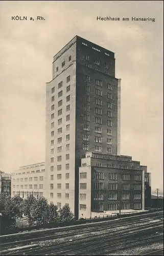 Ansichtskarte Köln Hochhaus - Gleisseite 1919