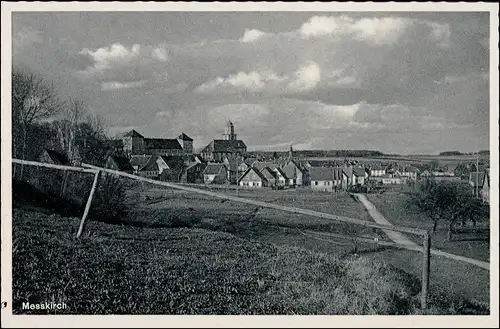 Ansichtskarte Meßkirch Straßenpartie an der Stadt 1934