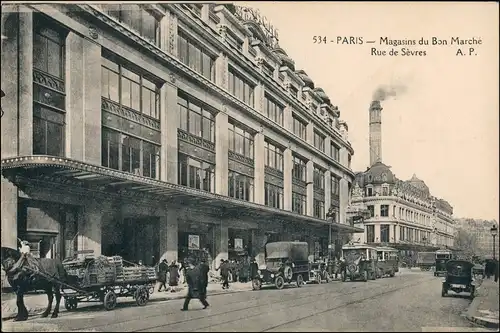 CPA Paris Straßenverkehr Bus - Rue de Sevres 1930