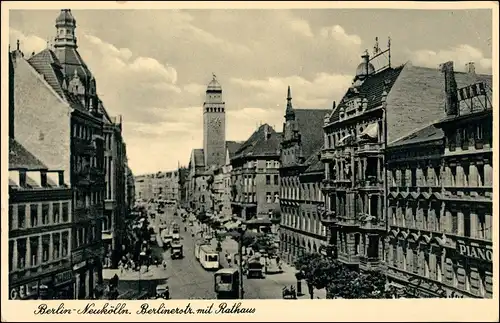 Ansichtskarte Neukölln-Berlin Rixdorf Berlinerstrasse 1942