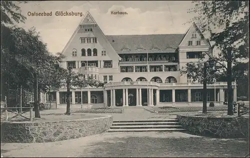 Ansichtskarte Glücksburg (Ostsee) Lyksborg Kurhaus 1917