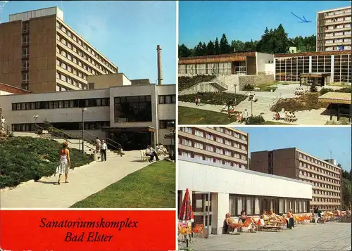 Ansichtskarte Bad Elster 3 Echtfotos DDR Mehrbild-AK Sanatoriumskomplex 1988