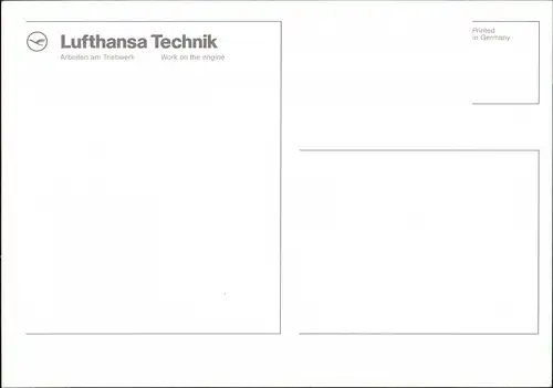 Lufthansa Arbeiten am Triebwerk, Techniker, Flugwesen Flugzeug 1990