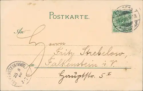 Freiberg (Sachsen) Künstlerte signiert Quarck - Muldenhütten 1898