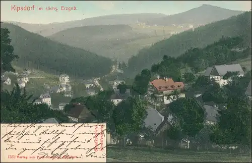 Ansichtskarte Kipsdorf-Altenberg (Erzgebirge) Stadt - handcolorierte AK 1903