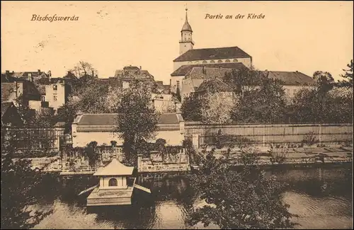 Ansichtskarte Bischofswerda Kirche - Taubenhaus 1914