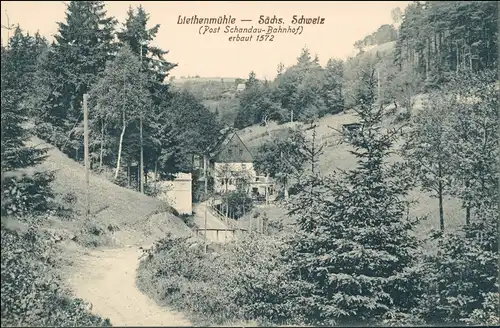 Kleinhennersdorf-Gohrisch (Sächs. Schweiz) Liethenmühle Jubiläumskarte   1916