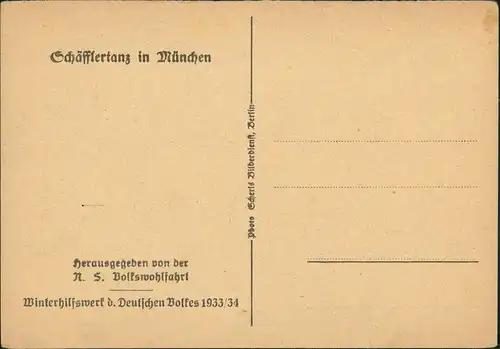 München Schäfflertanz-Gruppe Musikverein Tanz-Vorführung 1933