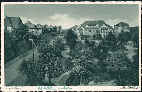 Ansichtskarte Langebrück-Dresden Schillerplatz 1943