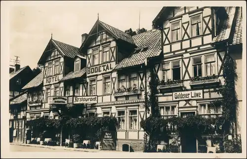 Ansichtskarte Rübeland Hotel Bodetal Restaurant Goldener Löwe 1932