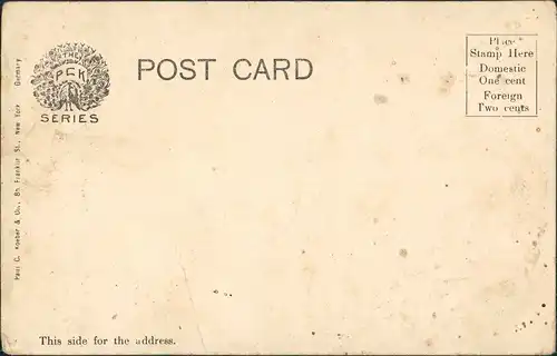 Postcard Dayton (Ohio) North Main Street, Werbung, Tram 1902