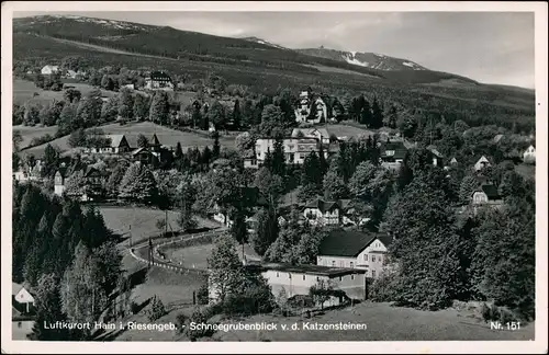 Hain im Riesengebirge-Giersdorf Przesieka Podgórzyn Blick auf die Stadt 1939