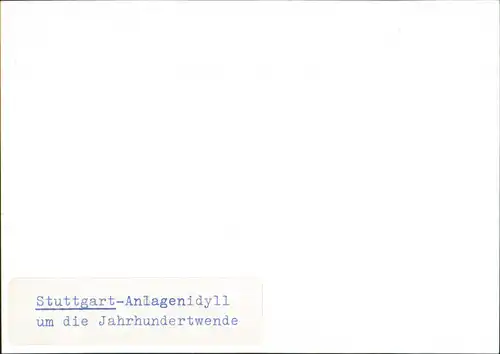 Ansichtskarte Stuttgart Anlagen-Idyll - belebt 1913/1965 REPRO