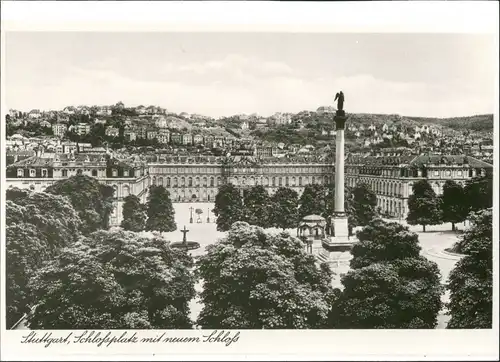 Ansichtskarte Stuttgart Schloßplatz 1932/1965 REPRO