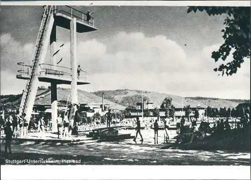 Untertürkheim-Stuttgart Inselbad Sprungturm REPRO 1934/1965 REPRO