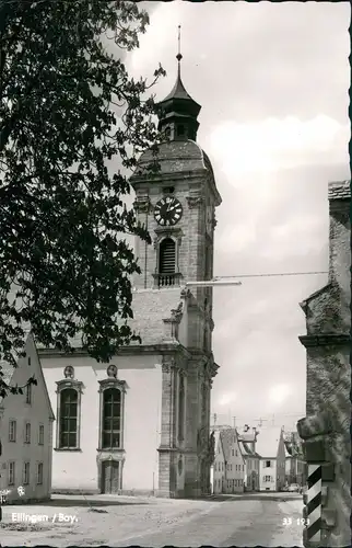 Ansichtskarte Ellingen Straße an der Kirche 1962