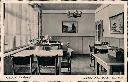 Ansichtskarte Einbeck Speiseraum Gaststätte Kuvental 1967