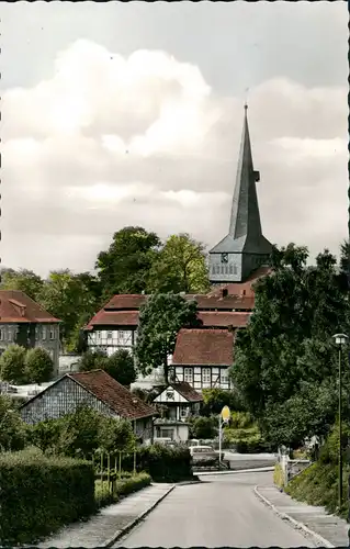 Ansichtskarte Uslar Straße coloriertes Foto 1960