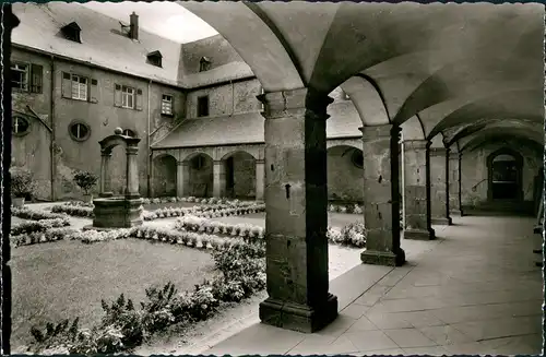 Ansichtskarte Seligenstadt Kloster Kreuzgang 1963