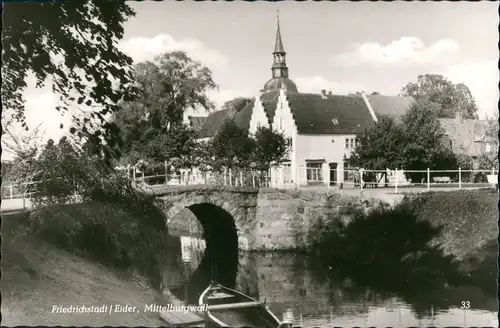 Ansichtskarte Friedrichstadt (Eider) Mittelburgwall 1962