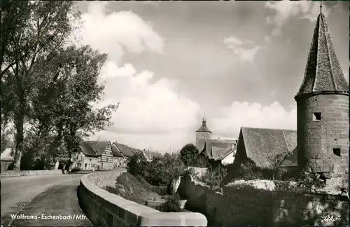 Ansichtskarte Wolframs-Eschenbach Straßenpartie# 1960