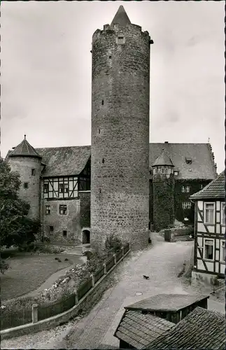 Ansichtskarte Schlitz Straßenpartie bei der Burg 1963