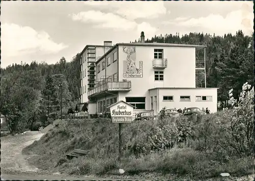 Ansichtskarte Heigenbrücken Hotel St. Hubertus - Autos 1964