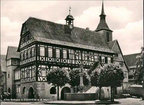 Ansichtskarte Steinheim an der Murr Partie am alten Rathaus 1962