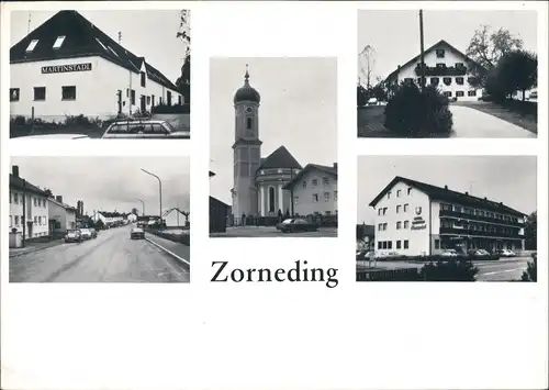 Ansichtskarte Zorneding LK Ebersberg Martinsstadl, Straßen, Gasthaus 1967