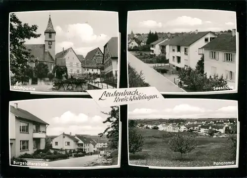 Ansichtskarte Leutenbach Seestraße, Burgstallerstraße, Stadt 1964